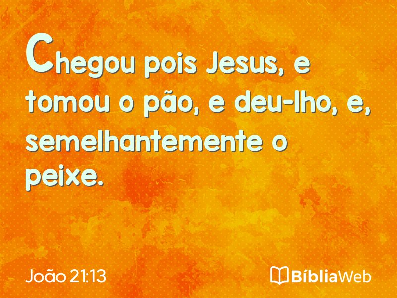 João 21:13 em imagem para compartilhar