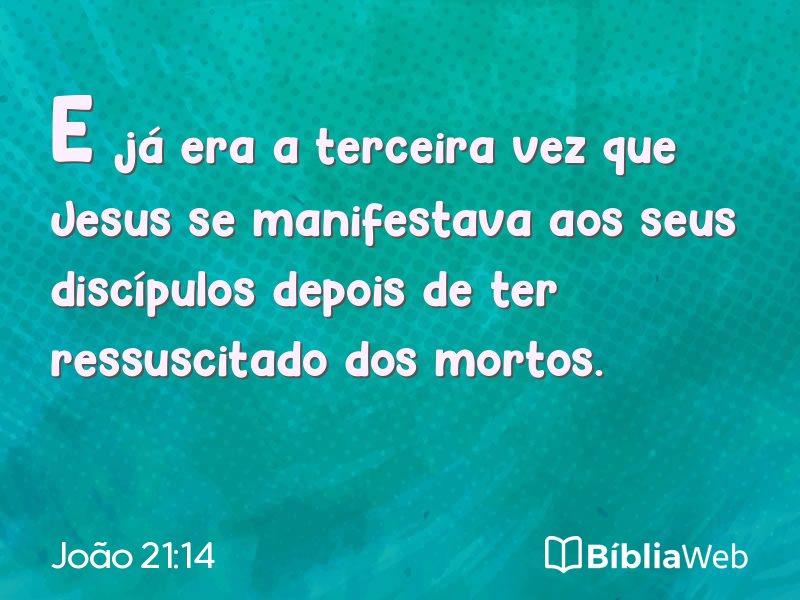 João 21:14 em imagem para compartilhar