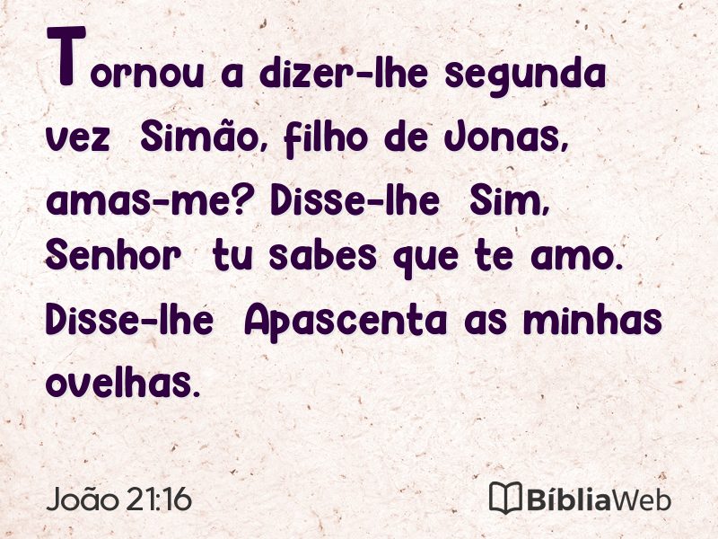 João 21:16 em imagem para compartilhar
