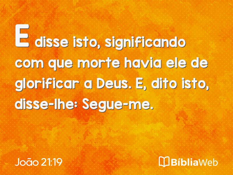 João 21:19 em imagem para compartilhar