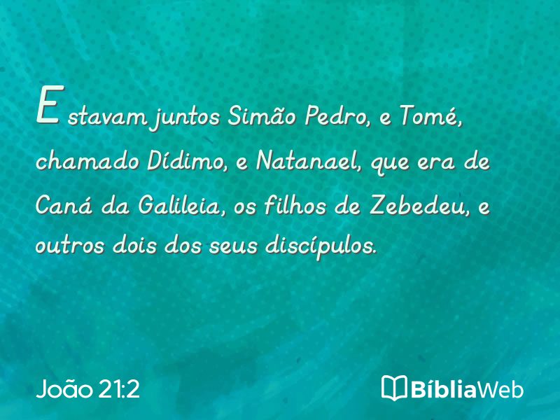 João 21:2 em imagem para compartilhar