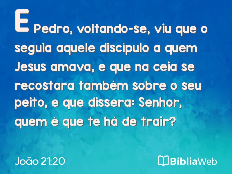 João 21:20 em imagem para compartilhar