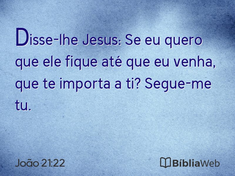 João 21:22 em imagem para compartilhar