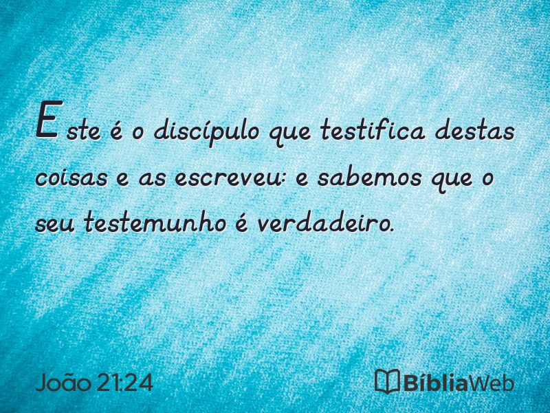 João 21:24 em imagem para compartilhar