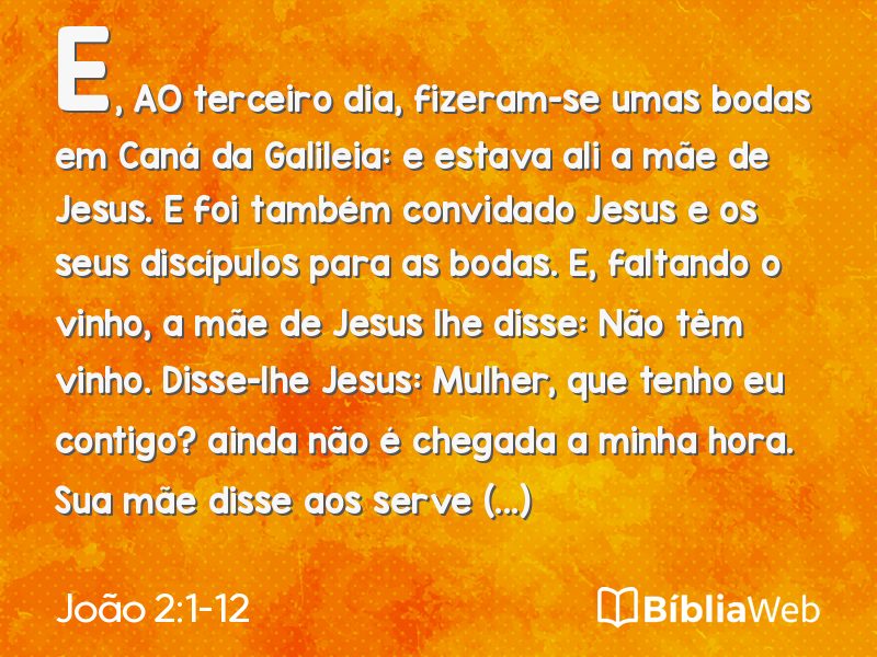 João 2:1-12 em imagem para compartilhar