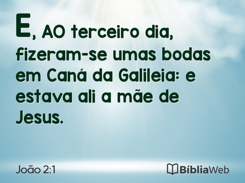 João 2:1 em imagem para compartilhar
