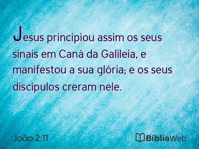 João 2:11 em imagem para compartilhar