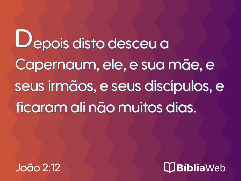 João 2:12 em imagem para compartilhar