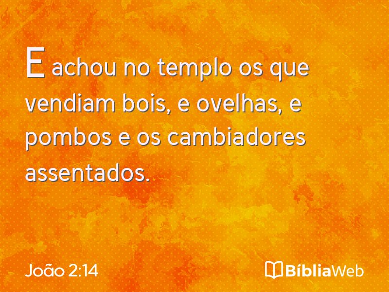 João 2:14 em imagem para compartilhar