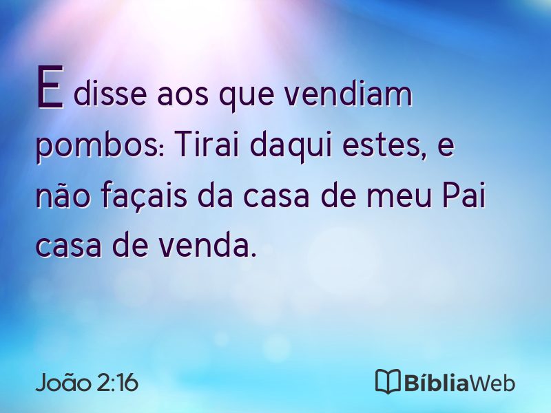João 2:16 em imagem para compartilhar
