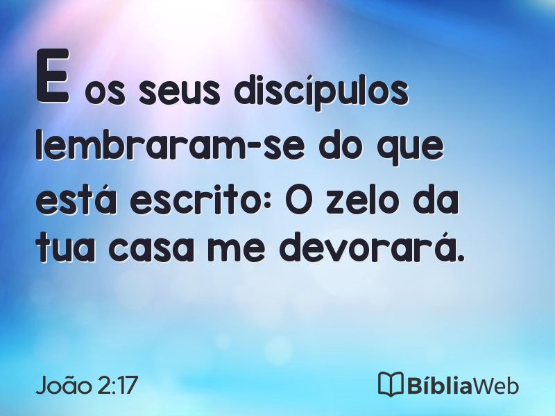 João 2:17 em imagem para compartilhar