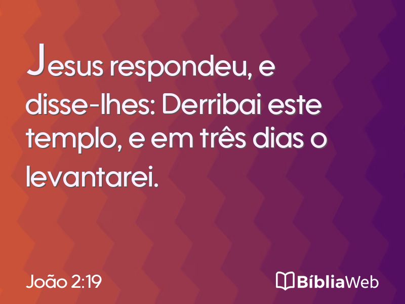 João 2:19 em imagem para compartilhar
