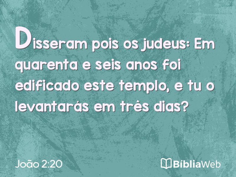 João 2:20 em imagem para compartilhar
