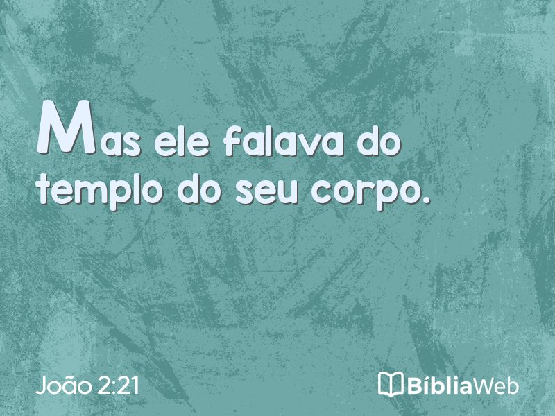 João 2:21 em imagem para compartilhar