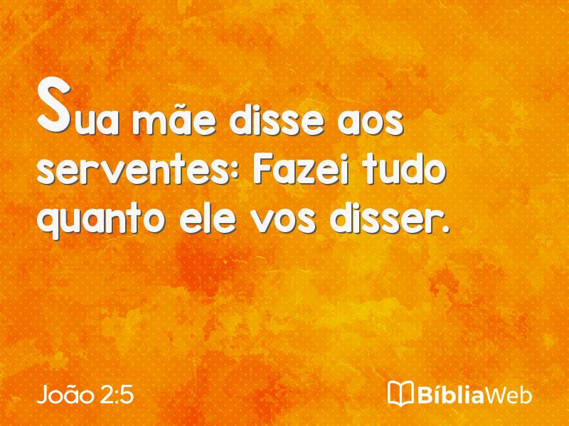 João 2:5 em imagem para compartilhar