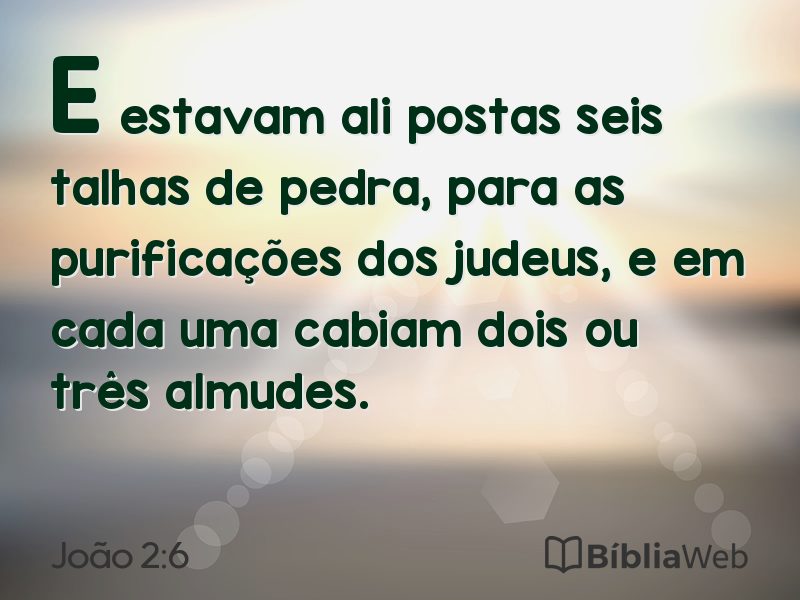 João 2:6 em imagem para compartilhar