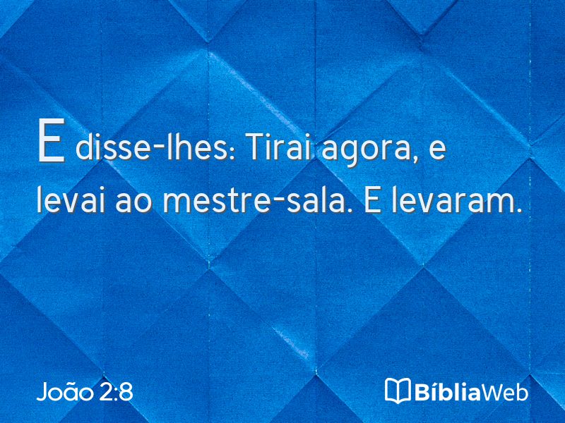 João 2:8 em imagem para compartilhar
