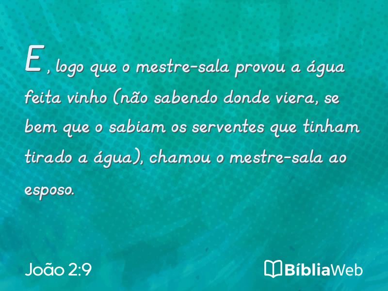 João 2:9 em imagem para compartilhar