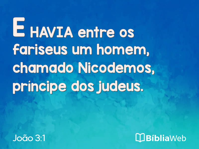 João 3:1 em imagem para compartilhar