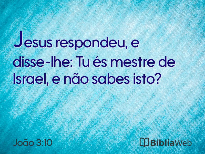 João 3:10 em imagem para compartilhar