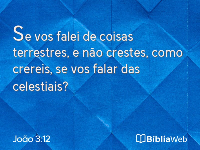 João 3:12 em imagem para compartilhar