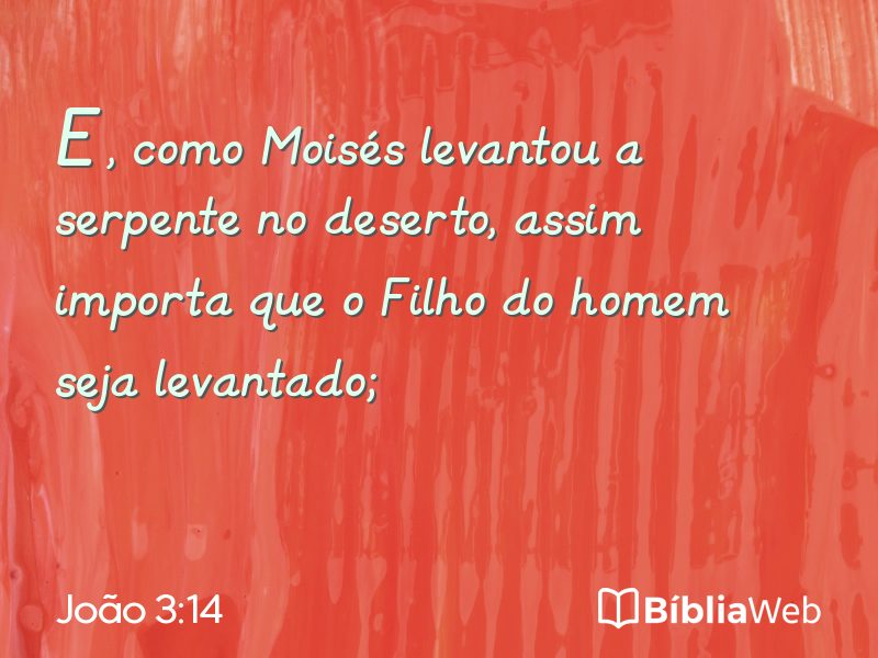 João 3:14 em imagem para compartilhar
