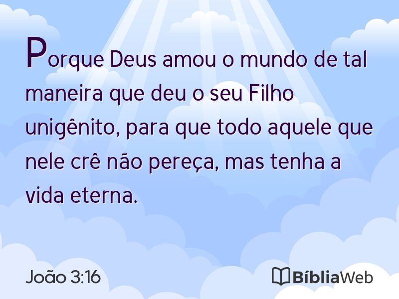 João 3:16 em imagem para compartilhar