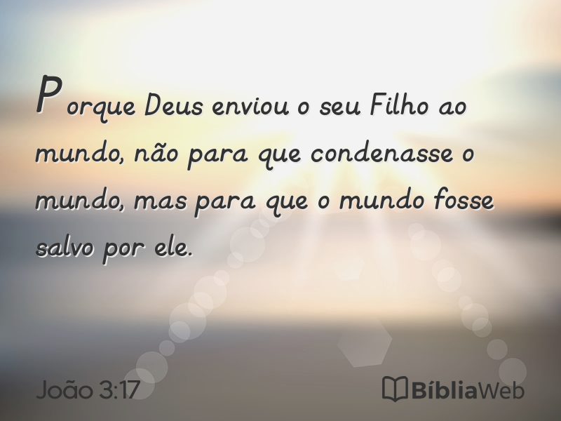 João 3:17 em imagem para compartilhar