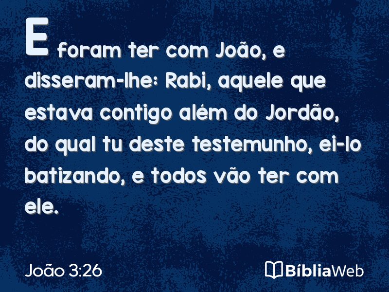 João 3:26 em imagem para compartilhar