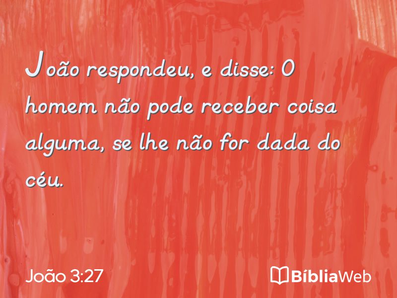 João 3:27 em imagem para compartilhar
