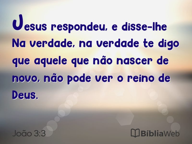João 3:3 em imagem para compartilhar