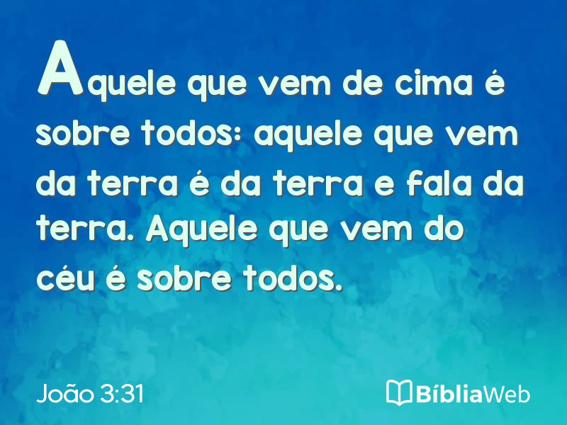 João 3:31 em imagem para compartilhar