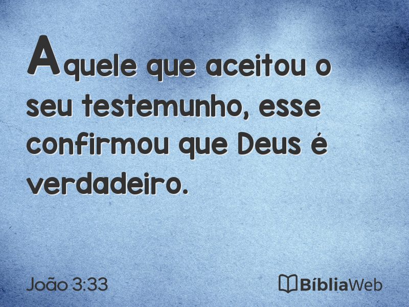 João 3:33 em imagem para compartilhar