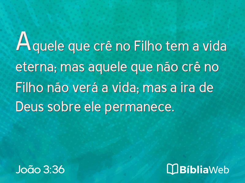 João 3:36 em imagem para compartilhar