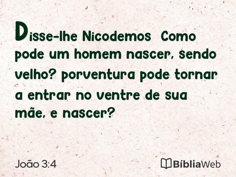 João 3:4 em imagem para compartilhar