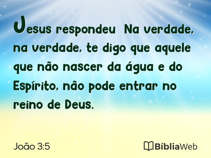 João 3:5 em imagem para compartilhar