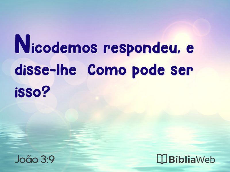 João 3:9 em imagem para compartilhar