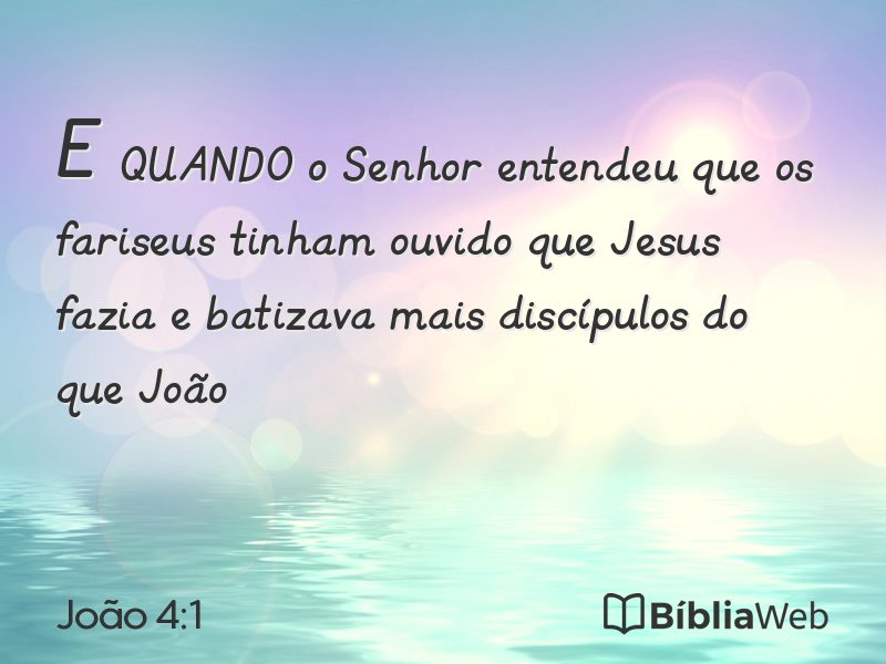 João 4:1 em imagem para compartilhar