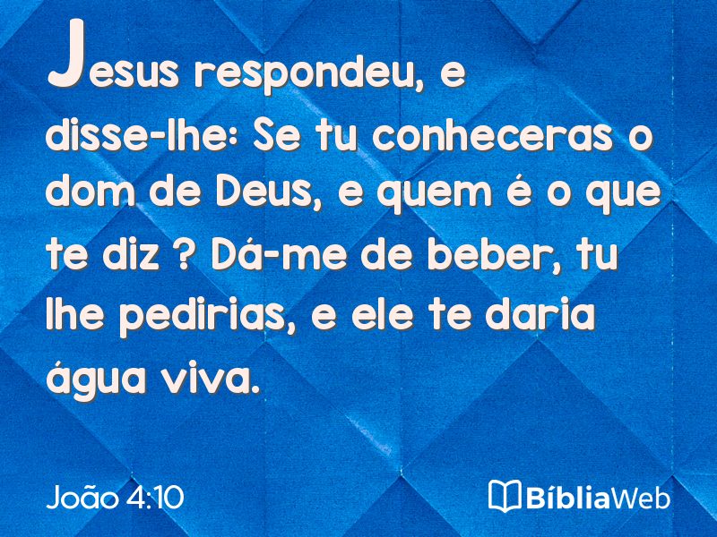 João 4:10 em imagem para compartilhar