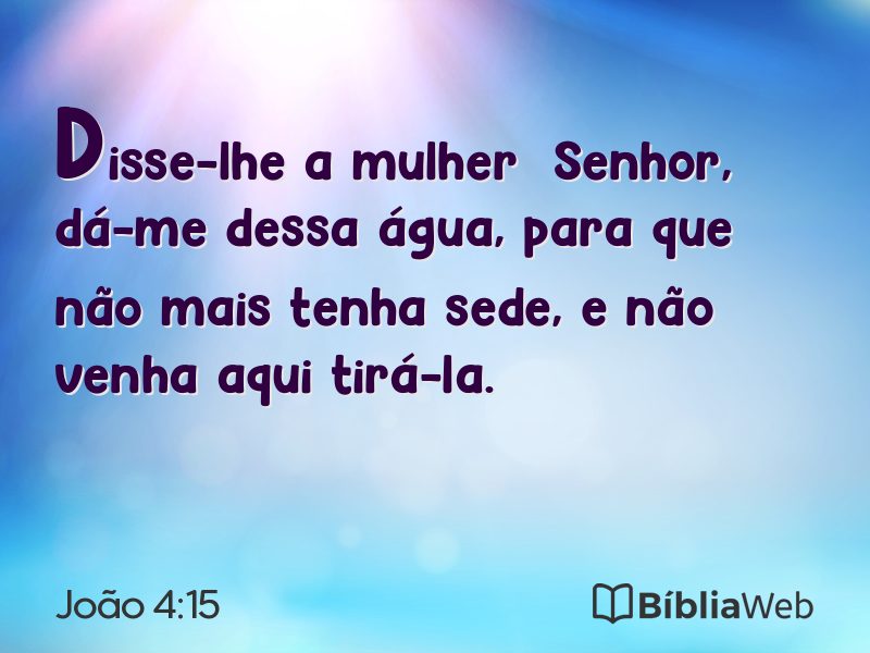 João 4:15 em imagem para compartilhar