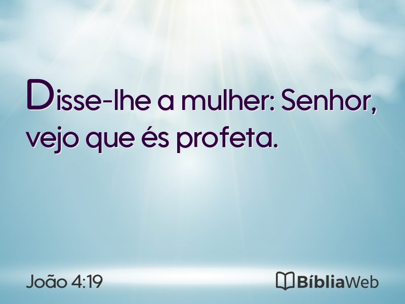 João 4:19 em imagem para compartilhar
