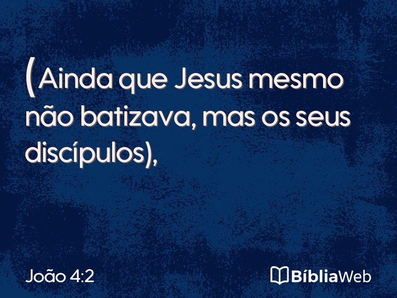 João 4:2 em imagem para compartilhar