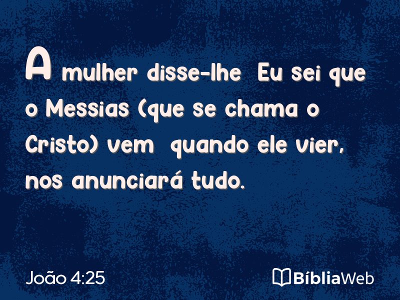 João 4:25 em imagem para compartilhar