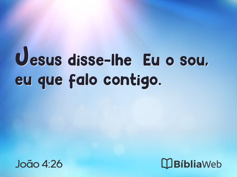 João 4:26 em imagem para compartilhar