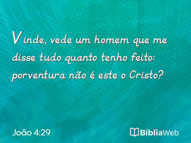 João 4:29 em imagem para compartilhar