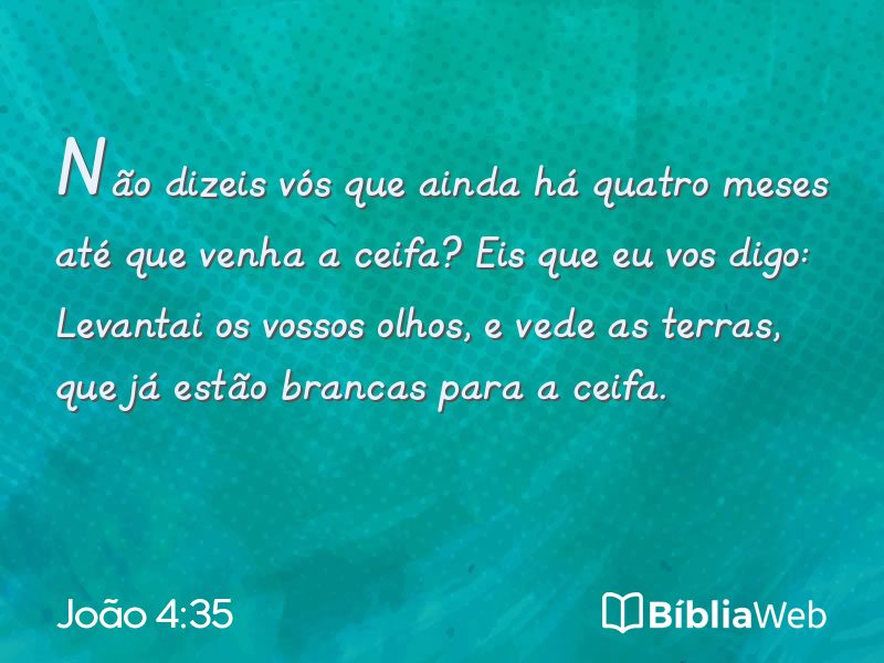 João 4:35 em imagem para compartilhar