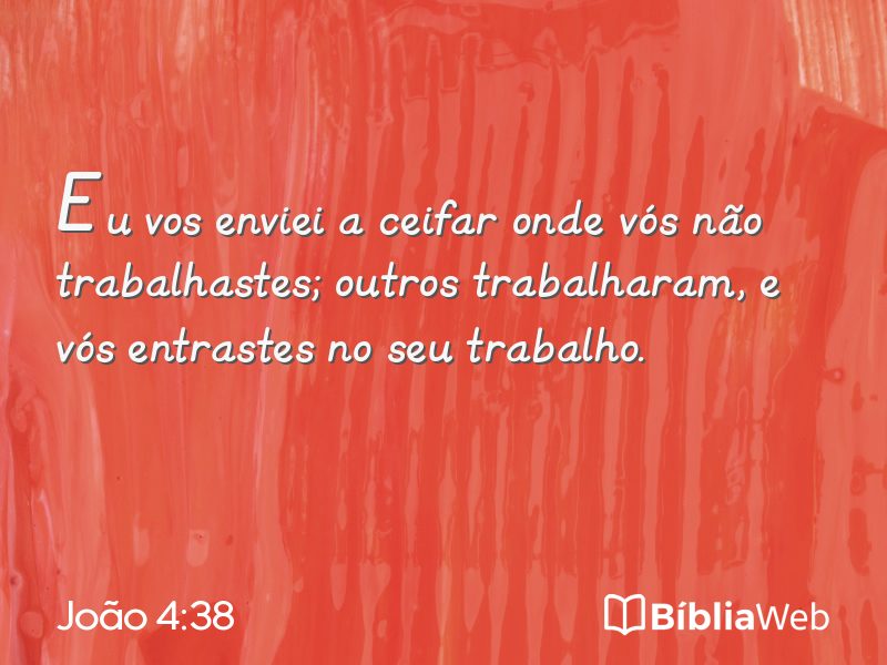 João 4:38 em imagem para compartilhar