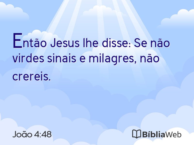 João 4:48 em imagem para compartilhar