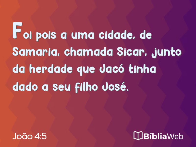 João 4:5 em imagem para compartilhar