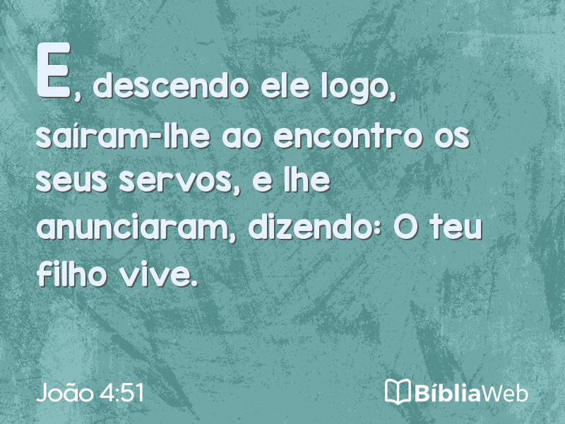 João 4:51 em imagem para compartilhar